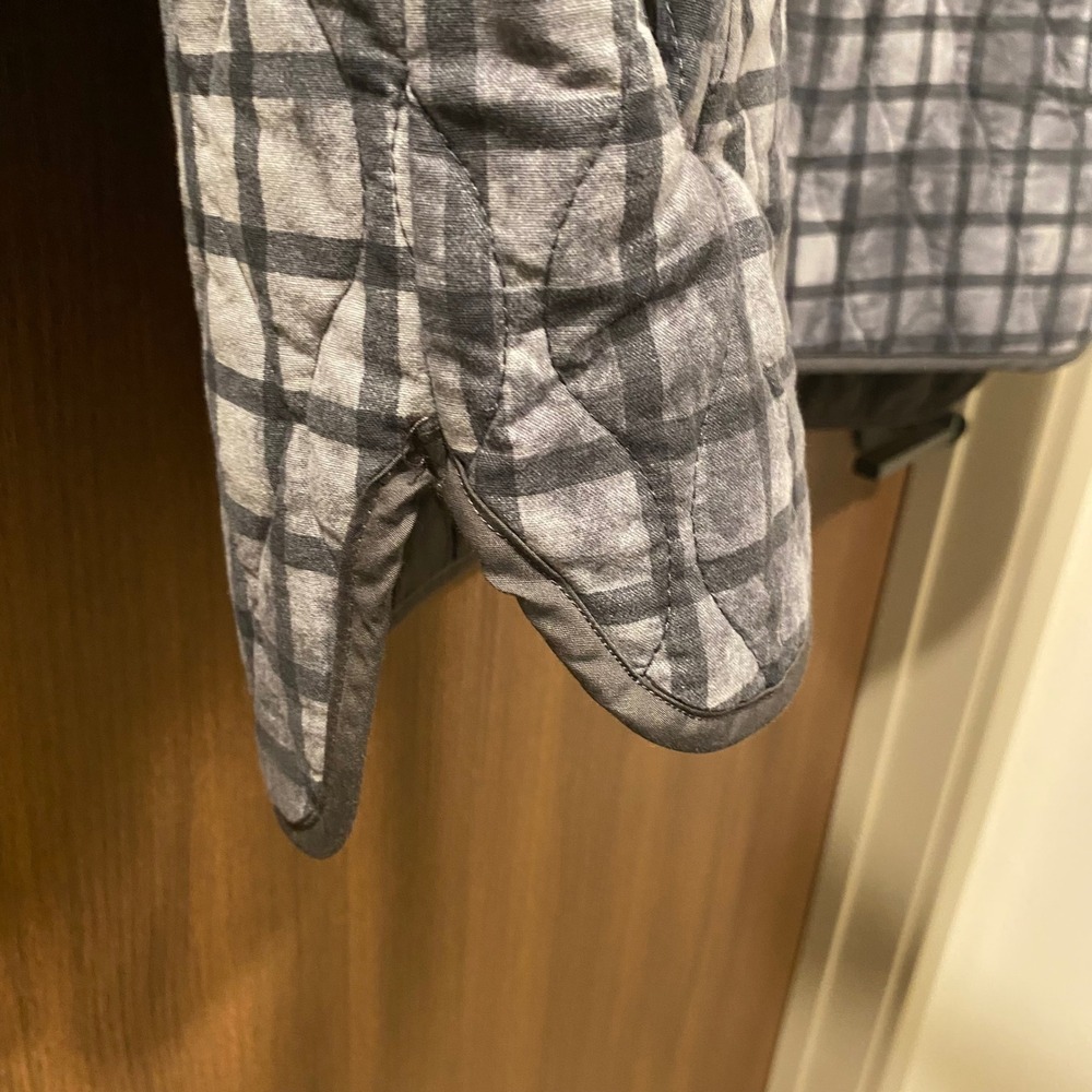 TERRA & SKY Gray Plaid Quilted Shacket Jacket Size XXXL(22) Gorpcore Cabin - Picture 8 of 15